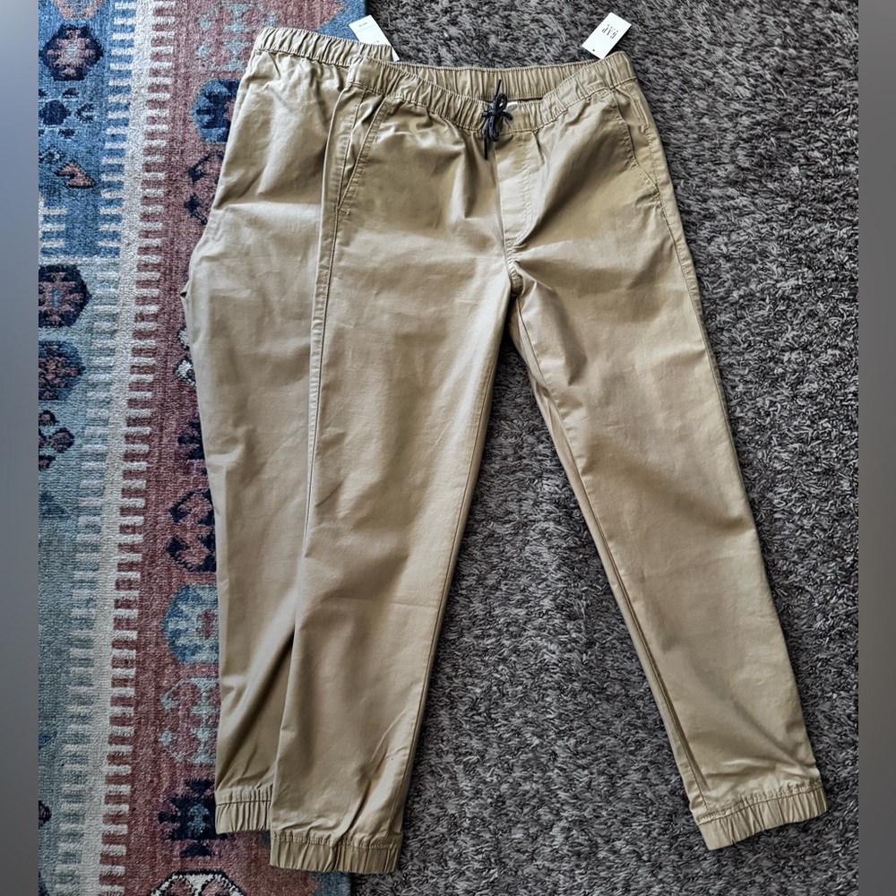NWT GAP Kids Dark Khaki Uniform Joggers Size XL (12)- 2 Pair
